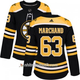 Dame Ishockey Boston Bruins Tröja Brad Marchand 63 Adidas 2017-2018 Svart Authentic